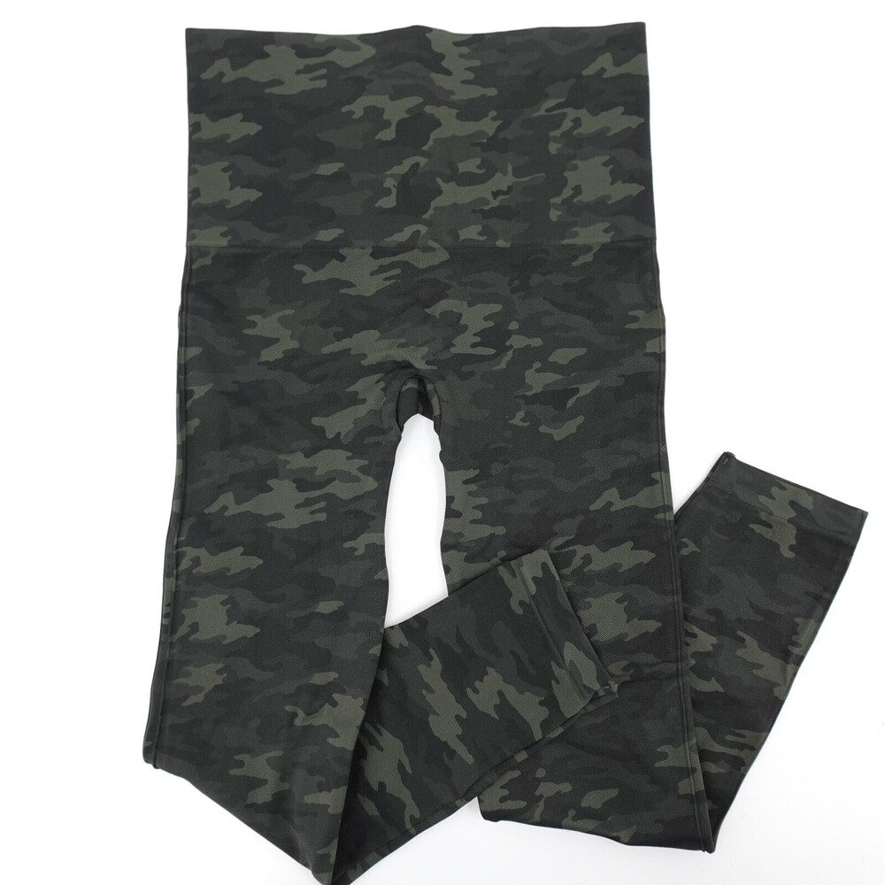 Spanx Leggings Womens XL Camo High Rise Seamless Tummy Control Yoga Pants